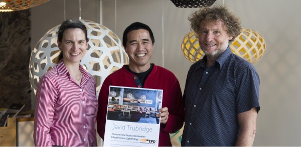 David Trubridge, the award-winning NZ designer was the first to register an EPD with EPD Australasia.
